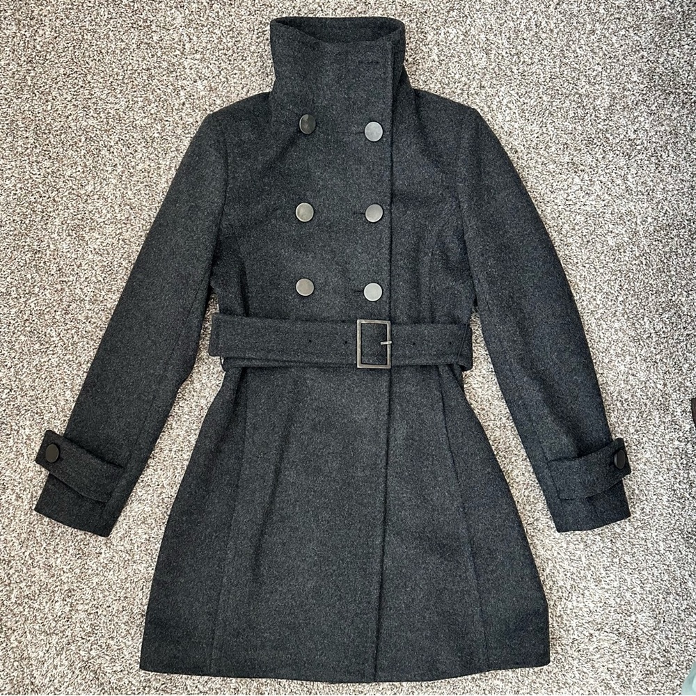T. Babaton Bromley Military Coat in Charcoal